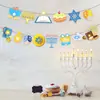 Bandera de papel para tirar de Hanukkah judío decoración de fondo para fiesta navideña bandera colgante amuleto HAPPY HANUKKAH flor de tirar