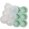 Molde de Silicona de Grado Alimenticio para Hogar, Fabricante de Hielo para Hockey sobre Hielo, Cubitera Esférica para Whisky, Bola Redonda Grande, Molde para Olla de Hielo con Embudo