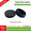 Fabricante Atacado Diâmetro 63mm Plugue Redondo Plugue para Tubo de Móvel Plugue de Plástico Almofada para Pé de Mesa e Cadeira Plugue Interno para Tubo de Aço Inoxidável