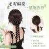 Trenzas de Peluca para Mujer, Agarrador Simulado, Capullo de Flor, Trenza Retorcida, Cola de Caballo Alta, Trenza Larga, Accesorios para el Cabello, Trenza de Peluca, Cola de Caballo