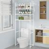 Prateleira de Armazenamento para Banheiro Plástico Metal Vaso Sanitário Máquina de Lavar Roupa Doméstico À Prova D'água de Chão Sem Furos Prateleira de Armazenamento para Banheiro