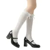 Meias de Malha Leves e Respiráveis para Primavera e Verão, Meias Fofas e Doces Estilo College JK, Meias Lolita com Renda e Laço em Padrão Vazado