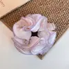 Estilo Coreano Primavera y Verano Sensación de Alta Gama Banda para el Pelo de Salchicha Color Floral Bloque de Color Alto Valor Banda Grande para el Pelo Accesorios para el Cabello Suave Versátil Flor para el Cabello
