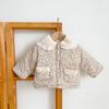 Ropa de abrigo de algodón para bebé en invierno de 0 a 3 años estilo K con estampado floral acolchado cálida ropa de abrigo de algodón para bebé con forro polar ropa de abrigo de algodón para niña bebé