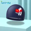 Nueva gorra de natación para niños impermeable cuidado del cabello cómoda recubrimiento de PU gorra de natación al por mayor con logo impreso gorra de natación de dibujos animados