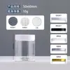 Frasco de Empaque para Cuidado de la Piel PET Transparente Botella de Boca Ancha Frasco para Mascarilla Frasco para Crema Facial Botella Vacía Recargable para Loción Corporal 50/80g