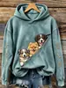 Sudadera con capucha Otoño Invierno 2026 Creativa Divertida Linda Mascota Estilo Urbano para Mujer Holgada con Bolsillo Otoño Nueva Llegada