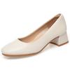 Fabricante Entrega Zapatos de Cuero de Aeromoza Suela Suave Punta Redonda Tacón Grueso Zapatos de Trabajo para Mujer Negros Hotel Formal Zapatos para Entrevista Zapatos para Mujer