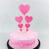 Palito de dente decorativo de bandeirinha criativa para bolo, cartão de amor, plug-in brilhante, cartão de confeitaria para bolo de aniversário, 7 conjuntos