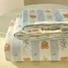 Sábana de Algodón Puro Minimalista Clase A para Dormitorio Color Sólido Algodón Lavado Gasa de Doble Capa Almohadilla Gruesa para Dormir Funda de Almohada de una Pieza