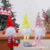Decoração de Boneca Sem Rosto Listrada com Lantejoulas de Natal da Amazon para Festa em Casa Enfeites de Gnomo Tricotado para Fotos