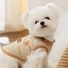 Chaleco de tracción con cuello en V para perros y mascotas, forro polar, terciopelo de peluche grueso, cálido, Bixiong Bomei, ropa para gatos de otoño e invierno