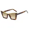 Nuevas Gafas de Sol Elegantes Ojo de Gato Tendencia Celebridad de Internet Ins Hip-Hop Marco Grande Gafas de Sol de Moda Transfronterizas para Mujer