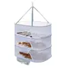 Cesta colgante para secar verduras con cubierta de red a prueba de viento y mosquitos, adecuada para secar verduras y pescado, plegable, tendedero doméstico multifuncional para ropa y almacenamiento