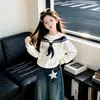 Conjunto de outfit de otoño para niñas 2026 nuevo y elegante sudadera Judy Rabbit oficial de policía y jeans para niños para niñas mayores, colección de otoño