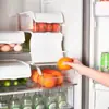 Caja de Almacenamiento para Refrigerador Artefacto de Almacenamiento y Organización Caja de Cocina con Tapa Caja de Almacenamiento Caja Organizadora Caja para Conservación de Alimentos para Huevos