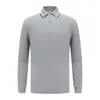 Camisa polo de manga larga con cuello de contraste, cuello acanalado, adecuada para primavera y otoño, uniforme de trabajo hecho a medida, camisa publicitaria bordada, disponible en stock del fabricante