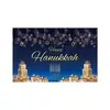 Tela de Fondo para Hanukkah Modelo Nuevo Transfronteriza, Montaje de Escena Temática de Festival, Decoración de Fiesta, Personalización de Bandera para Jardín Exterior