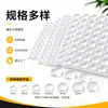 Contas Anticolisão de Silicone Transparente Personalizadas Amortecedor de Porta de Armário Autoadesivo Pastilhas de Borracha Anticolisão para Móveis Contas de Borracha Silenciosas Absorvedoras de Choque Hemisféricas