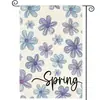 Nueva Bandera de Jardín de Flores y Plantas de Primavera Verano Poliéster Impresión a Doble Cara Bandera de Patio Decoración Exterior para Jardín del Hogar Calle