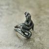 Anillo de Moda para Hombre de Acero de Titanio con Serpiente del Zodíaco Enrollada Año del Zodíaco Serpiente 2025 Este Año de la Vida Anillo de Dedo Simple Avanzado