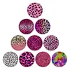 Adesivo de Vidro para Geladeira com Estampa de Leopardo Colorido Tendência Animal Print Adesivo Magnético Decorativo Lembrança para Geladeira de Casa Presente Cultural e Criativo