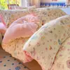 Juego de cuatro piezas de terciopelo de leche clase A invierno doble cara engrosado terciopelo coral ropa de cama para dormitorio estudiantil juego de tres piezas de franela edredón z