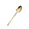 Acero inoxidable 304 cuchillo de hoja estrecha, tenedor y cuchara para uso doméstico, hotel, cuchillo y tenedor para bistec, cuchara para postre, acabado espejo, juego de cubertería occidental