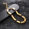 Pulseira Masculina de Cilindro de Bambu Transfronteiriça Europeia e Americana, Pulseira Personalizada Punk Hip-Hop, Moda Feminina Joias de Luxo Leve de Alta Qualidade
