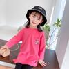 2022 Meninas Camisa de Base Branca Manga Comprida Bonita 100 Algodão Camiseta Infantil Primavera Top Estilo Ocidental Mulheres Grandes Roupas de Algodão Infantil