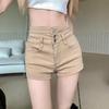 Shorts de Mezclilla Vintage de Cintura Alta para Tallas Grandes de Mujer, Verano 2026 Pantalones Anchos de Pierna Tres Cuartos Sueltos Adelgazantes