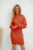 Vestido de Tricô Básico com Gola Redonda Novo Outono e Inverno Transfronteiriço da Amazon Moda Elegante para o Dia a Dia Vestido Feminino