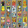 50 Peças de Adesivos de Rabiscos de Gatos e Cachorros, Desenhos Simples de Animais de Estimação Fofos, Adesivos Decorativos à Prova d'Água para Cadernos e Copos Térmicos
