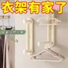 Estante de Almacenamiento con Perchero para Colgar Ropa Montado en la Pared Sin Taladro para Armario de Dormitorio en Casa, Estante Organizador Multifuncional con un Gancho para Múltiples Artículos, Ahorrador de Espacio