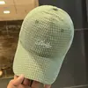 Fábrica de Boné de Baseball Xadrez Bordado Personalizado Em Estoque Chapéu de Sol com Letras Estilo Coreano Top Macio Boné Unissex para Primavera e Verão