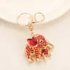 Chaveiro de Metal Série de Animais Criativos Transfronteiriços Chaveiro de Elefante Exquisito Cravejado de Diamantes Pingente de Bolsa da Moda para Meninas