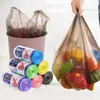 Bolsas de basura con cordón al por mayor para uso doméstico, engrosadas y extragrandes, perforadas, cierre automático, bolsas de plástico portátiles para uso en la cocina