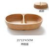Venda direta da fábrica prato criativo em forma de barco de madeira maciça lanches frutas lancheira de madeira talheres de madeira 17*10*4CM