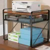 Suporte de Impressora de Mesa Estação de Trabalho de Escritório Rack de Armazenamento de Duas Camadas Tipo Gaveta Rack de Armazenamento de Arte em Ferro para Arquivos de Cópia