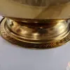 Quemador de Incienso Grande de Acero Inoxidable Boca de Loto Lámpara de Aceite de Metal Dorado Portalamparas para Aceite para Sala de Templo Grande Lámpara de Aceite para 30 Días 40 Días