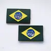 Brazalete de Bandera Brasileña de Goma Blanda de PVC Transfronterizo Accesorios para Casco de Fanático Militar Parche de Tela Bordado Mochila Ropa Velcro