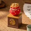 Nuevo Adorno Giratorio de Resina Atrae Fortuna Estilo Chino Árbol del Dinero Linda Decoración de Escritorio de Oficina Regalo