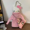 Bolsa Colgante Hello Kitty Piernas Largas Fragancia Ligera Muñeca de Peluche Dibujos Animados Lindo Llavero de Corazón Colgante de Regalo