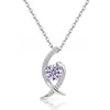 Collar con Colgante de Cruz de Plata de Ley S925 Transfronterizo Europeo y Americano para Mujer con Doce Piedras de Nacimiento, Cadena para Clavícula Versátil y Elegante