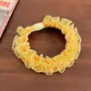 Nuevo Elástico para el Cabello Estilo Coreano Adorno de Encaje de Oreja de Madera Cola de Caballo Elástico Simple Pequeño Floral Anillo Intestinal Cuerda para el Cabello Accesorios para el Cabello para Mujeres