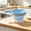 Cuchara de agua de doble capa Sanrio para preparación de comida de bebé, lavado de verduras, colador de agua de dibujos animados, cuchara de agua para lavar frutas de cocina doméstica