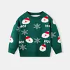 Suéter Pulóver de Santa Claus Estilo Europeo y Americano Nuevo 2026 de Amazon para Niños y Niñas, Ropa de Punto para Bebé