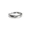 Anillo Versátil de Personalidad Plateado Galvanizado de Plata S999 de Alta Calidad para Mujer, Joyería de Anillo de Corona con Diamante de Seis Garras de Lujo Ligero