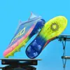 Zapatos de Fútbol Nuevos Transfronterizos Botas de Fútbol Tejidas sin Costuras Fly Césped Hombres Juego Profesional Entrenamiento Zapatos de Fútbol
