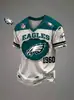 Camiseta para Hombre Estampada de Equipo de la NFL Transfronterizo, Casual de Manga Corta Estilo Jersey de Fútbol Americano, Ropa para Hombre de Comercio Exterior